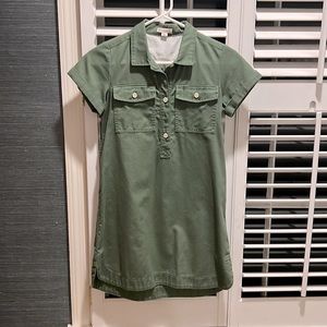 J.Crew Size 10 Green Shirtdress